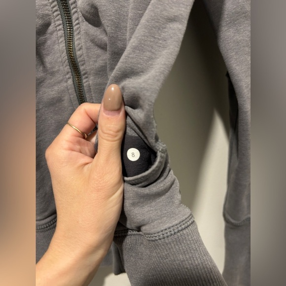 Lululemon Gray Scuba Hoodie Zip Jacket Sz 8 - Picture 3 of 8
